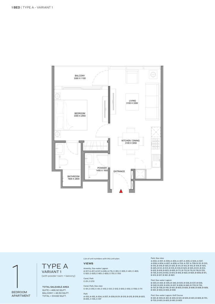 Delphine Beach Residences Floor Plan