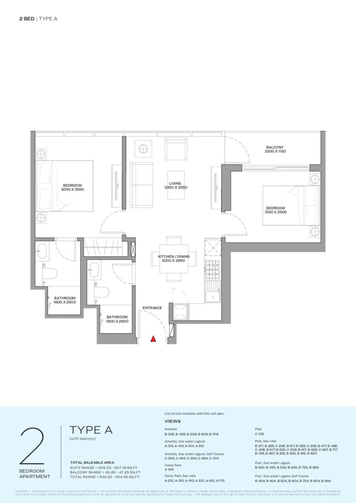 Coraline Beach Residences Floor Plan